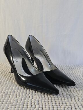 Rampage Maria Black Patent Leather Heels Pointed Toe size 9.5